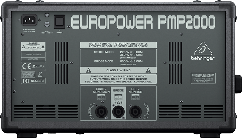 BEHRINGER PMP2000 BEHRINGER PMP2000