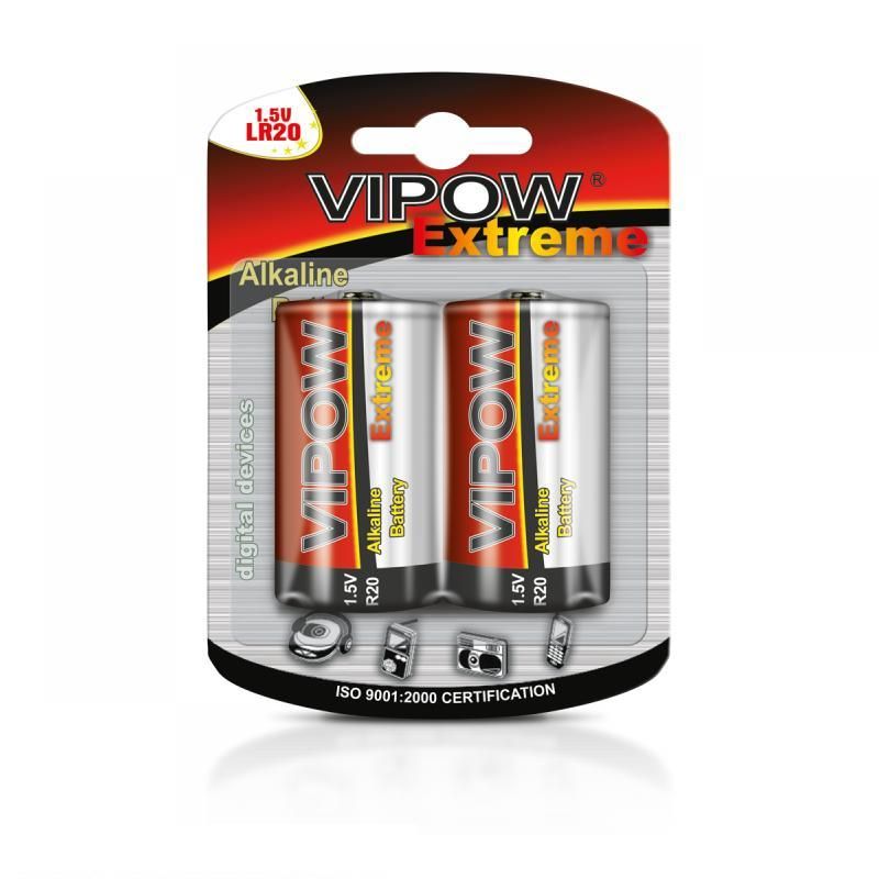 Алкални батерии VIPOW LR20 Алкални батерии VIPOW LR20
