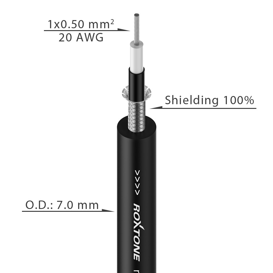 ROXTONE GC060-100 инструментален кабел ROXTONE GC060-100 инструментален кабел